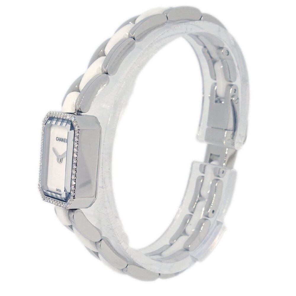 Chanel Premiere H2132 Quartz Watch Ceramic SS Diamond 124343 - Picture 3 of 9